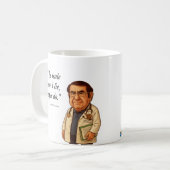 "The scale doesn’t lie, people do" コーヒーマグカップ (正面左)