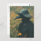 The Scary Plague Doctor in the Retro Meadow ポストカード (正面/裏面)