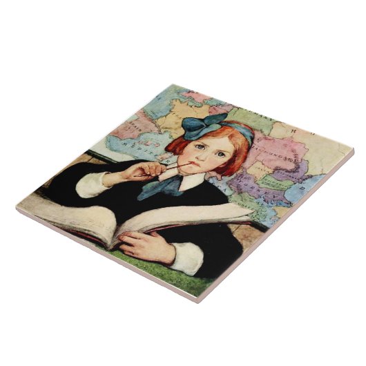 The Scholar by Jessie Wilcox Smith タイル (側面)