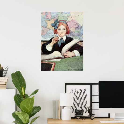 The Scholar by Jessie Wilcox Smith ポスター (ホームオフィス)
