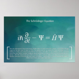 The Schrödinger Equation - Math Poster ポスター