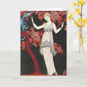 The Science Tree Evening Dress - George Barbier カード (黄色い花)