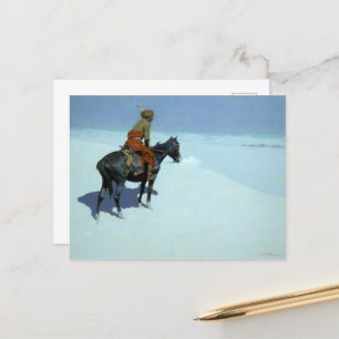 The Scout, Friends or Foes by Frederic Remington シーズンポストカード