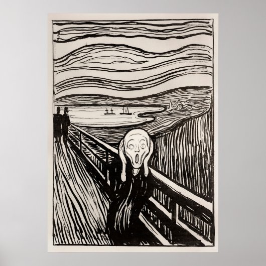 The Scream (1895) by Edvard Munch ポスター (正面)