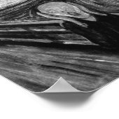 The Scream Black And White By Edvard Munch ポスター (角)