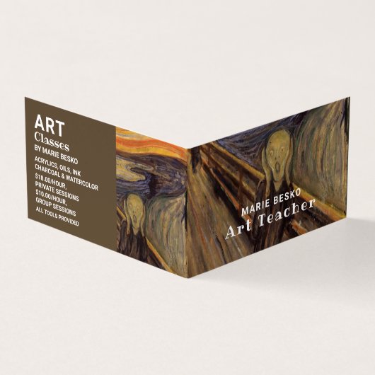 The Scream By Edvard Munch，アート先生，詳細 名刺 (外部)