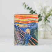 The Scream by Edvard Munch (パステル入り)はがき ポストカード (スタンド正面)