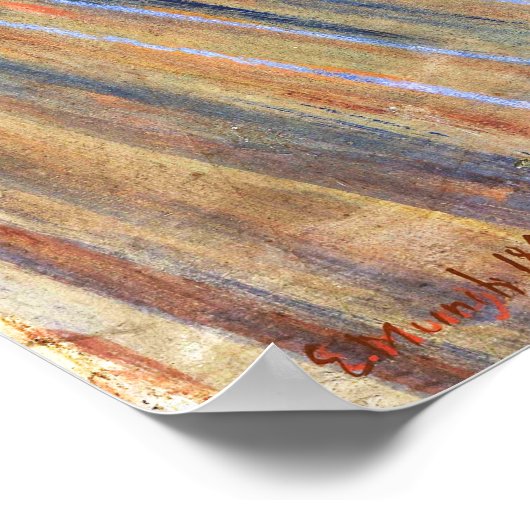 The Scream by Edvard Munch ポスター (角)