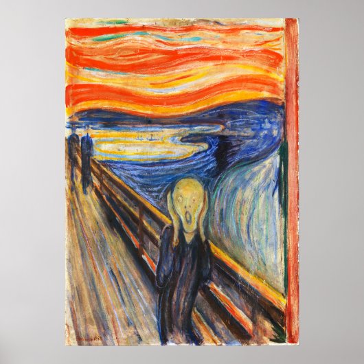 The Scream by Edvard Munch ポスター (正面)