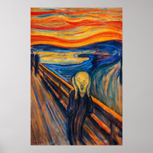 The Scream by Edvard Munch ポスター (正面)