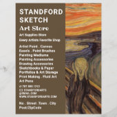 The Scream By Edvard Munch, Art Supplies Store チラシ (正面)