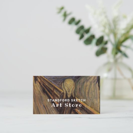 The Scream By Edvard Munch, Art Supplies Store 名刺 (スタンド正面)