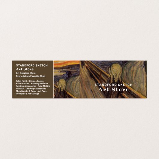 The Scream By Edvard Munch, Art Supplies Store 名刺 (外部フラット)