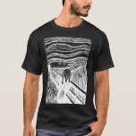 The Scream by Edvard Munch – White Line Art Tシャツ<br><div class="desc">This design features an inverted version of Edvard Munch’s iconic The Scream, based on his 1895 lithograph.
The white line art with transparent background lets the expressive figure stand out crisply against dark t-shirt colors.
Timeless wearable art, perfect gift for art lovers!
Public domain artwork. Non-official reproduction.</div>