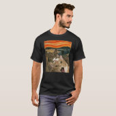 The Scream Cat By Edvard Munch Famous Painting Fun Tシャツ (正面フル)