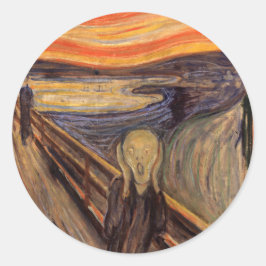 The Scream - Edvard Munch ラウンドシール