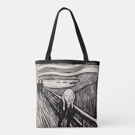 The Scream – Edvard Munch – Custom Text  トートバッグ (裏面)
