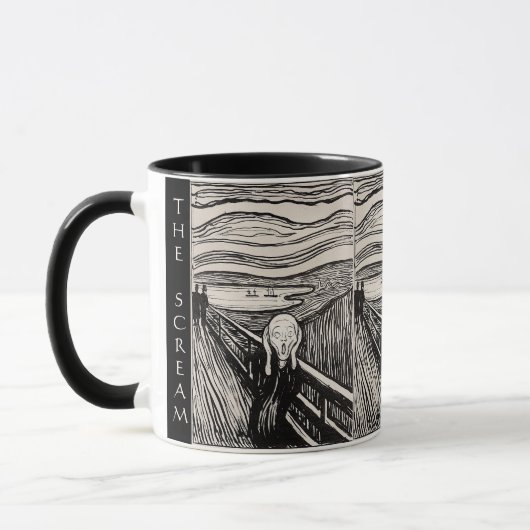 The Scream – Edvard Munch – Custom Text マグカップ (左)