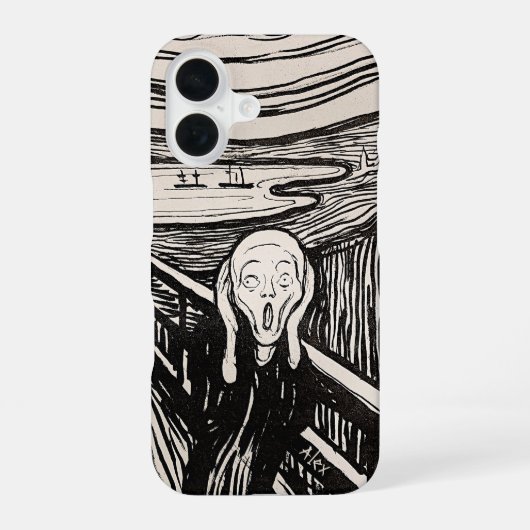 The Scream – Edvard Munch – Custom Text  iPhone 16ケース (裏面)