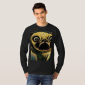 The Scream Pug Version  Cute Dog Tシャツ (正面フル)