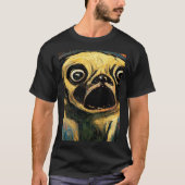 The Scream Pug Version  Cute Dog Tシャツ (正面)