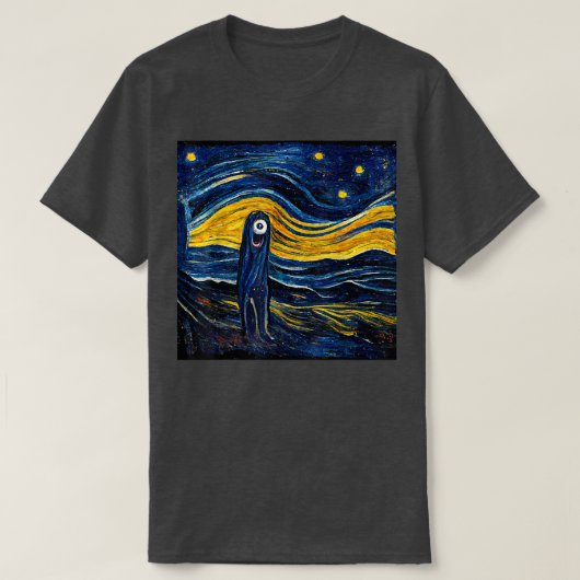 The Scream Starry Night Tシャツコピー Tシャツ (デザイン正面)