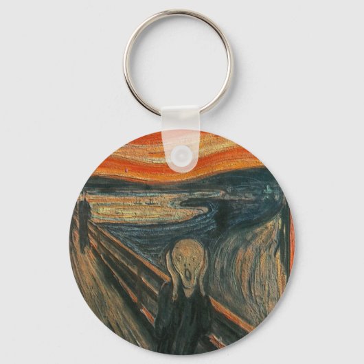 The Scream (Textured) by Edvard Munch キーホルダー (正面)