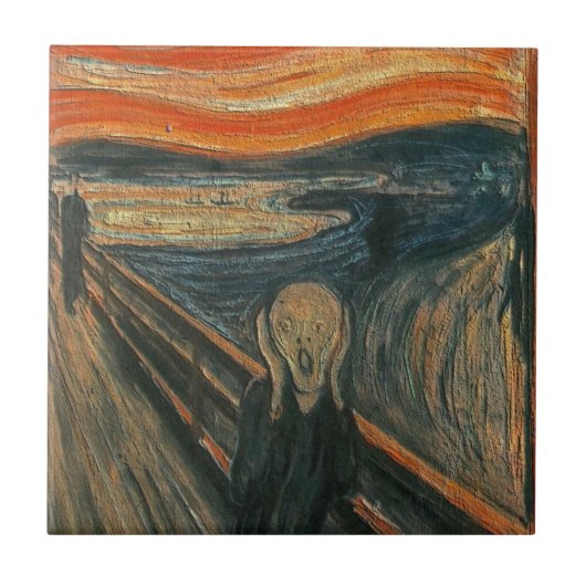 The Scream (Textured) by Edvard Munch タイル (正面)