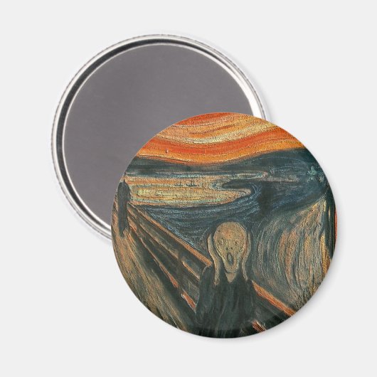 The Scream (Textured) by Edvard Munch マグネット (正面/裏面)