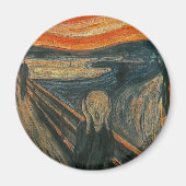 The Scream (Textured) by Edvard Munch マグネット (正面)