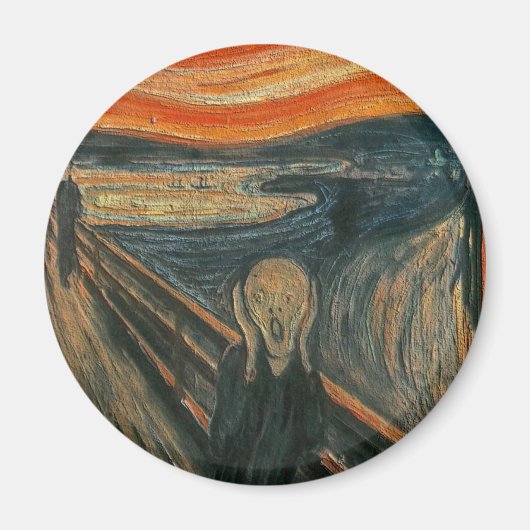 The Scream (Textured) by Edvard Munch マグネット (正面)