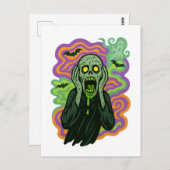 The Scream – Zombie Cartoon ポストカード (正面/裏面)