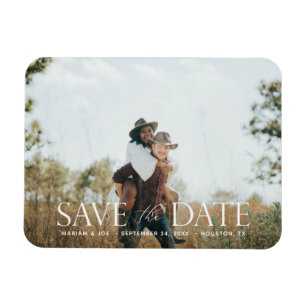The Script H モダン 2 Photo Save the Date マグネット