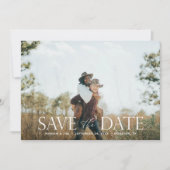 The Script H モダン 2 Photo Save the Date 招待状 (正面)