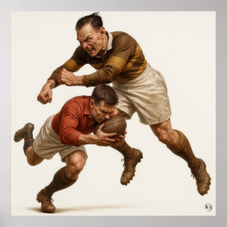 The SCrum Half - Vintage Rugby Print ポスター