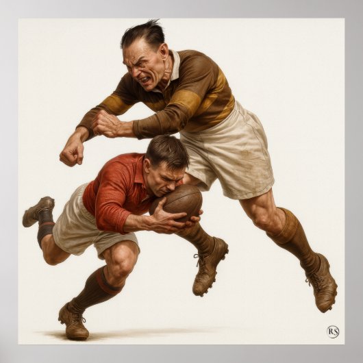 The SCrum Half -  Vintage Rugby Print ポスター (正面)