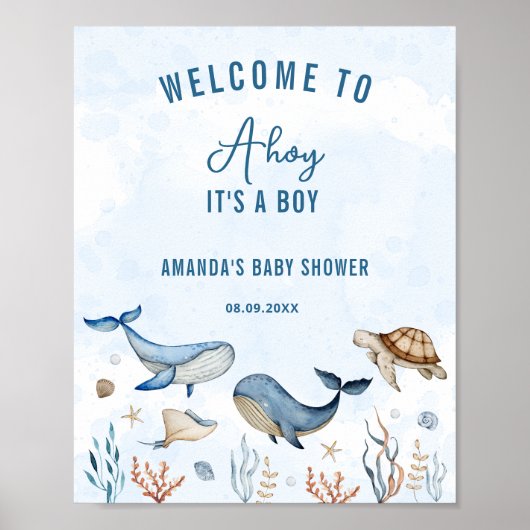 The Sea Ahoyの下で男の子のシャワーへようこそ ポスター (正面)