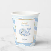 The Sea Whale Baby Shower (Boy) 紙コップ (正面)