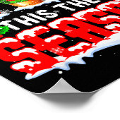 The Season Christmas Three Santa Reindeer Elf Coff ポスター (角)