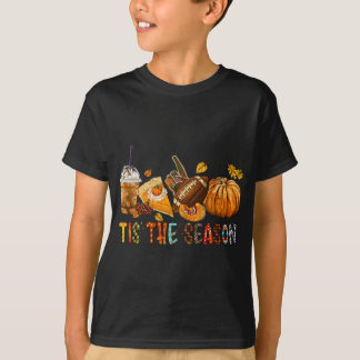 The Season Pumpkin And Spice Football Halloween Fa Tシャツ