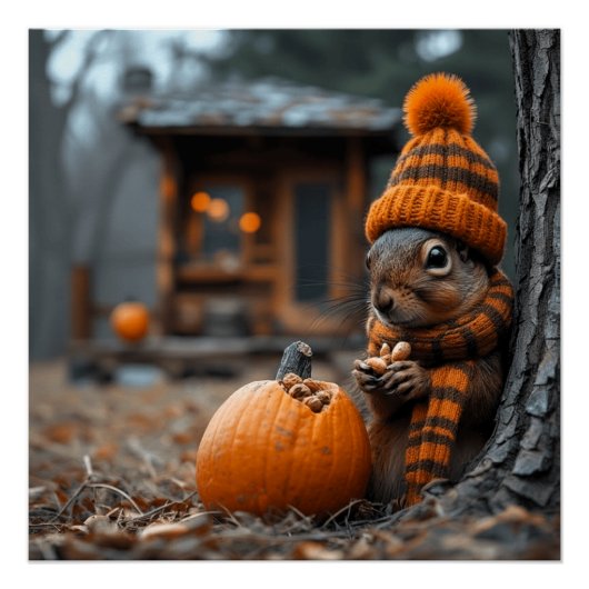 The secret forest feast of the squirrel Ai image ポスター (正面)