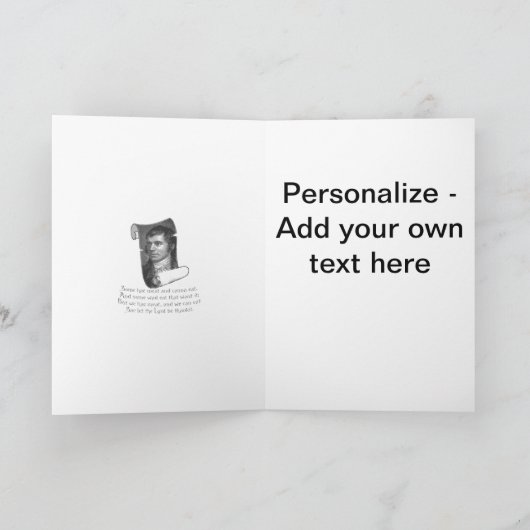 The Selkirk Grace Burns Night Supper Prayer Grey シーズンカード (内部)