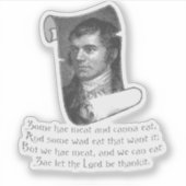 The Selkirk Grace Burns Night Supper Prayer Grey シール (正面)