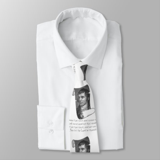 The Selkirk Grace Burns Night Supper Prayer Grey ネクタイ (タイ)