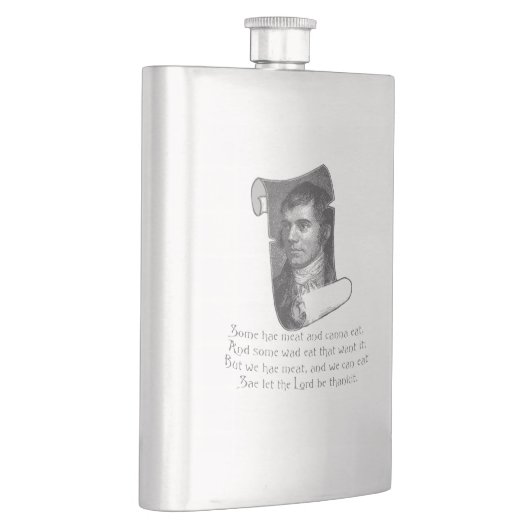 The Selkirk Grace Burns Night Supper Prayer Grey フラスク (右)