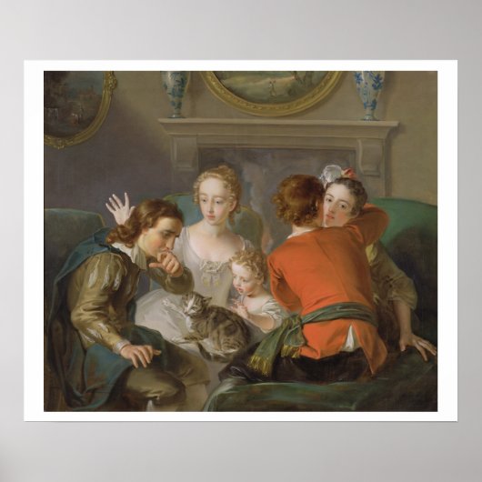 The Sense of Touch, c.1744-47 (キャンバス上の油) （を参照） ポスター (正面)