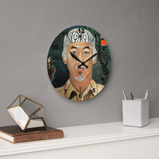The Sensei Painting by Alfred Fox ラージ壁時計 (オフィス)