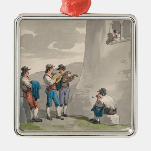 The Serenade (Songs of Love) （ロマンチックなシーン） メタルオーナメント (正面)