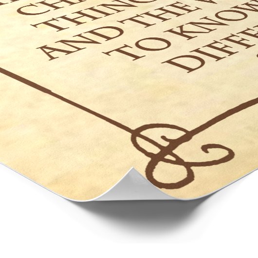 THE SERENITY PRAYER ポスター (角)