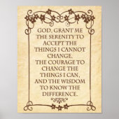 THE SERENITY PRAYER ポスター (正面)